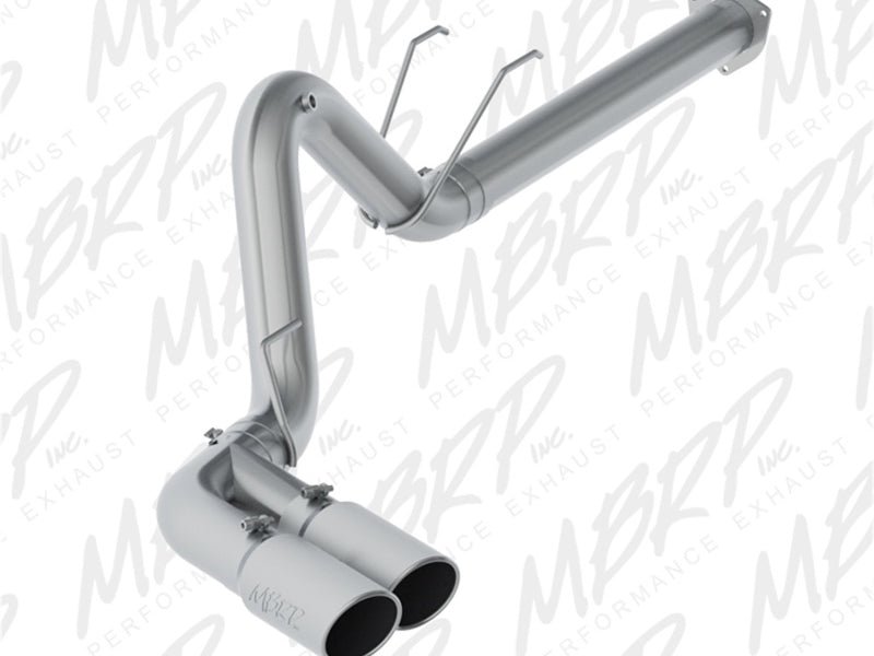 MBRP 17-19 Ford F-250/350/450 6.7L 4in Filter Back Single Side Dual Exit T409 Exhaust System