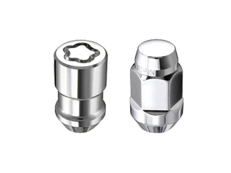 McGard 5 Lug Hex Install Kit w/Locks (Cone Seat Nut / Bulge) M12X1.5 / 3/4 Hex / 1.45in L - Chrome