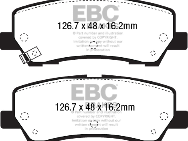 EBC 15+ Ford Mustang 2.3 Turbo Performance Pkg Yellowstuff Rear Brake Pads