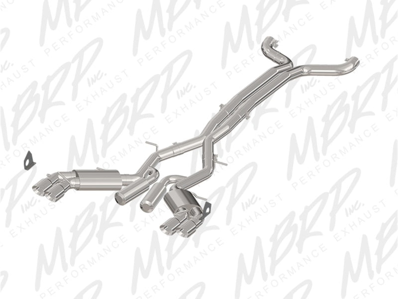 MBRP 2016+ Chevy Camaro SS 6.2L 3in Dual Cat-Back Quad Tip Exhaust Street Version w/ SS T409 Tips