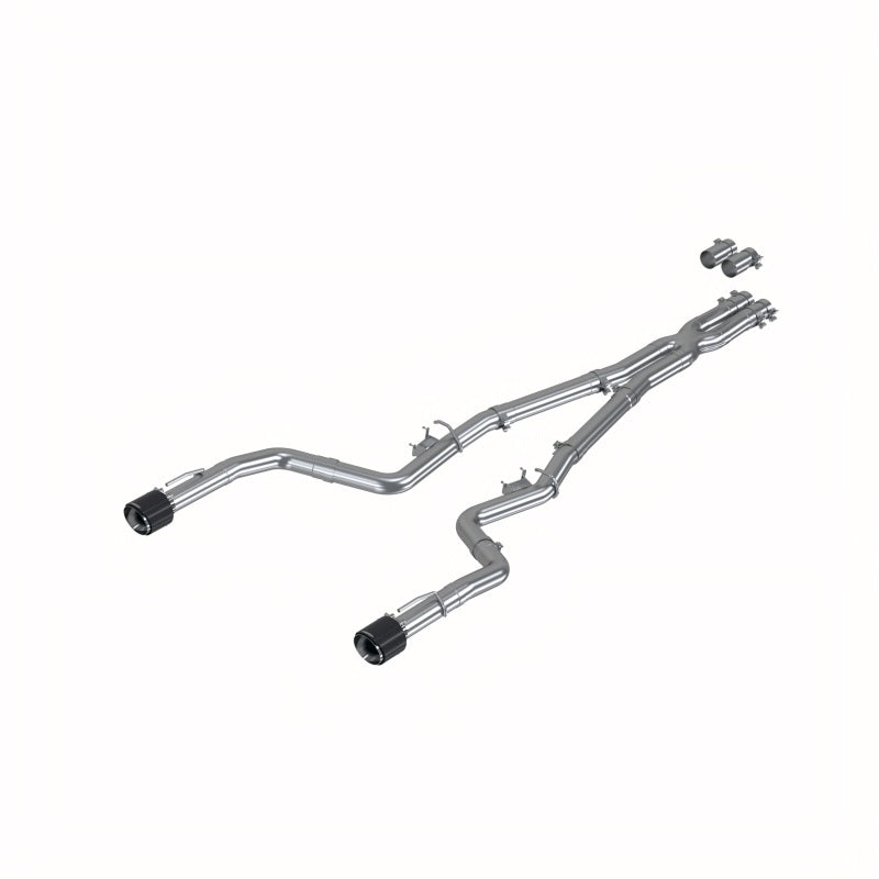 MBRP 17-21 Charger 5.7L/6.2L/6.4L 3in Race Profile Cat-Back w/Dual Carbon Fiber Tips T304 SS Exhaust