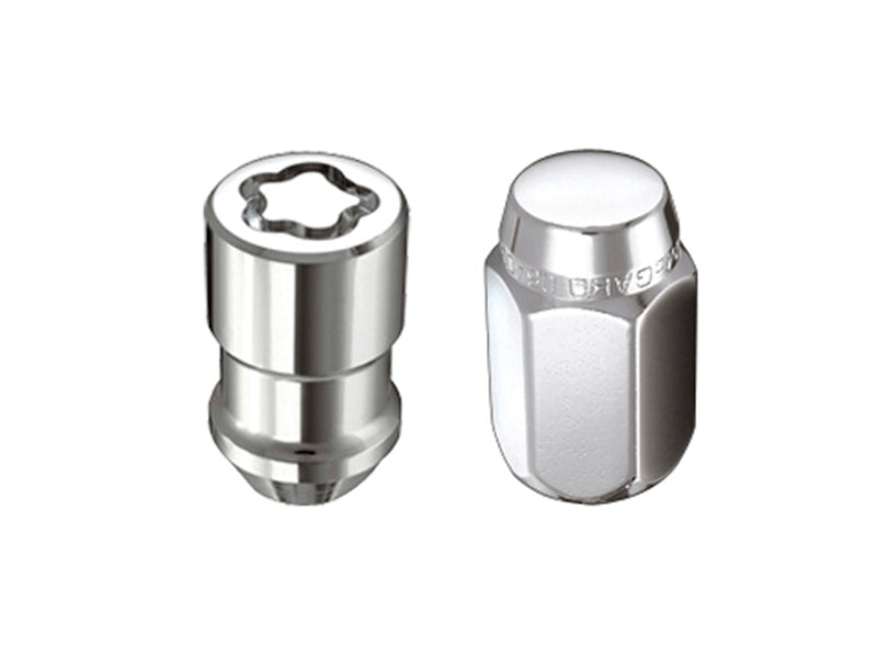 McGard 5 Lug Hex Install Kit w/Locks (Cone Seat Nut) M12X1.5 / 13/16 Hex / 1.5in. Length - Chrome