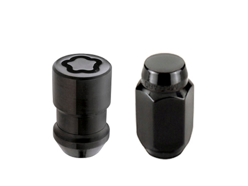 McGard 5 Lug Hex Install Kit w/Locks (Cone Seat Nut) M12X1.5 / 13/16 Hex / 1.5in. Length - Black