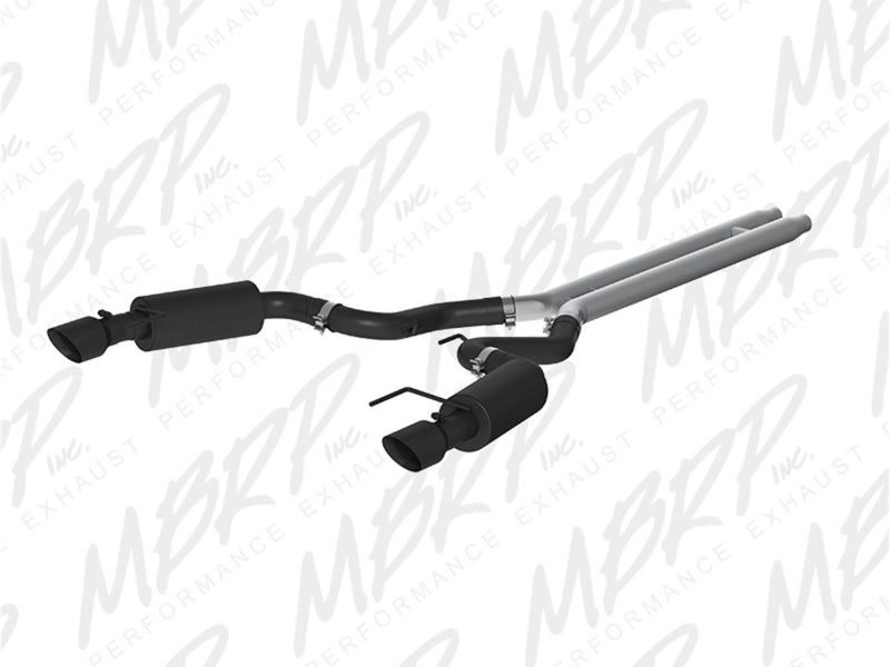 MBRP 15 Ford Mustang GT 5.0 Convertible Black 3in Cat Back Dual Split Rear Exit (Street Version)
