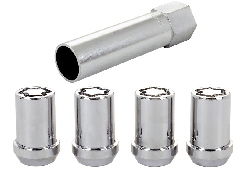 McGard Wheel Lock Nut Set - 4pk. (Tuner / Cone Seat) M12X1.25 / 13/16 Hex / 1.24in. Length - Chrome