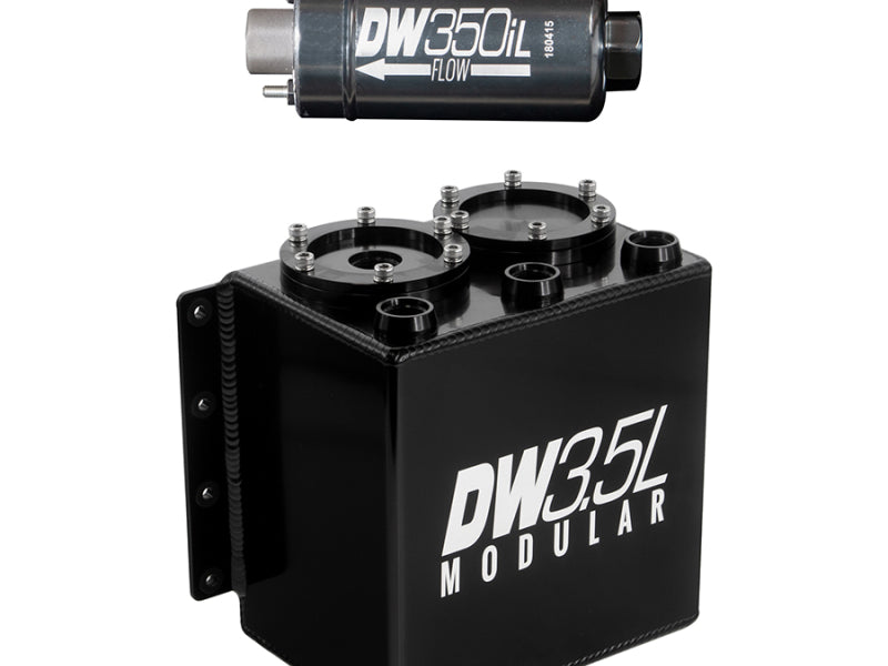 DeatschWerks 3.5L Modular Surge Tank (Incl. 1 DW350iL In-Line Fuel Pump)