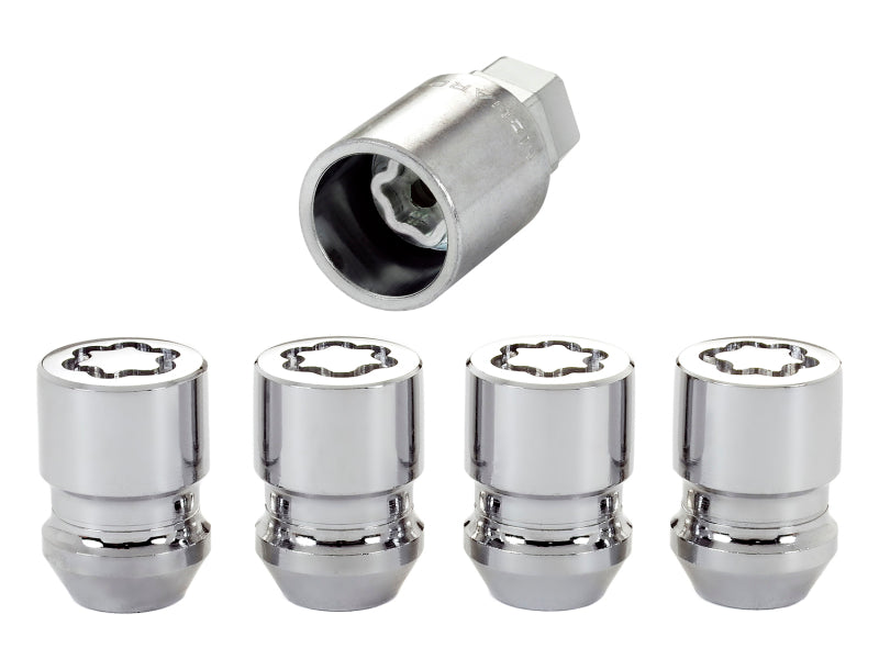 McGard Wheel Lock Nut Set - 4pk. (Cone Seat) M12X1.5 / 19mm & 21mm Dual Hex / 1.28in. L - Chrome