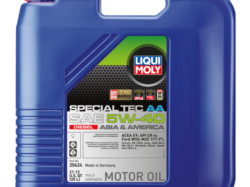 LIQUI MOLY 20L Special Tec AA Motor Oil SAE 5W40 Diesel