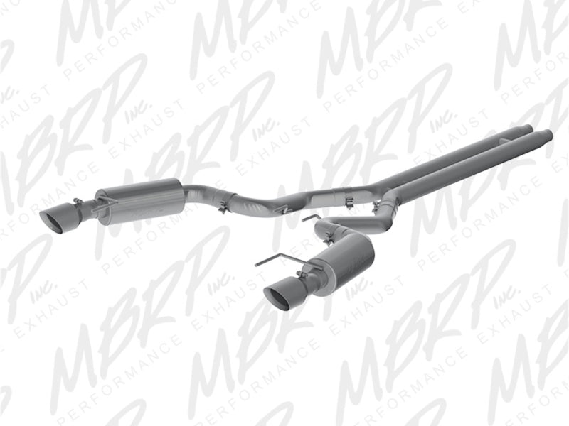 MBRP 15 Ford Mustang GT 5.0 Convertible T409 3in Cat Back Dual Split Rear Exit (Street Version)