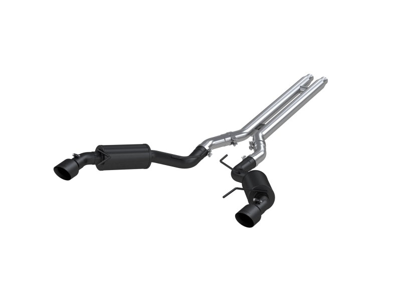MBRP 15 Ford Mustang GT 5.0 3in Cat Back Dual Split Rear Street Version 4.5in Tips - Black Coated