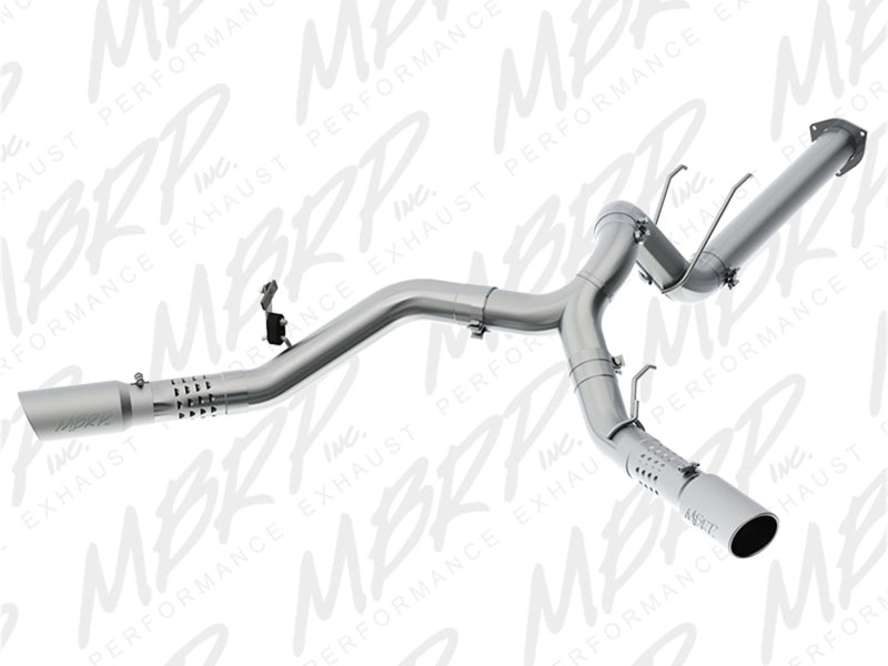 MBRP 17-19 Ford F-250/350/450 6.7L 4in Filter Back Cool Duals T409 Exhaust System