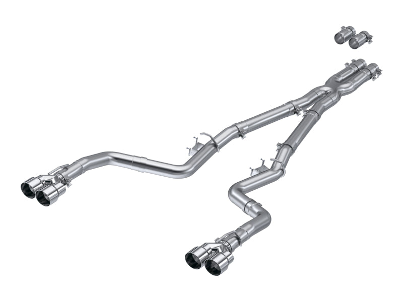 MBRP 15-Up Challenger 5.7L /  17-Up 6.2L/6.4L 3in Race Series Cat-Back w/ Quad Tips AS Exhaust