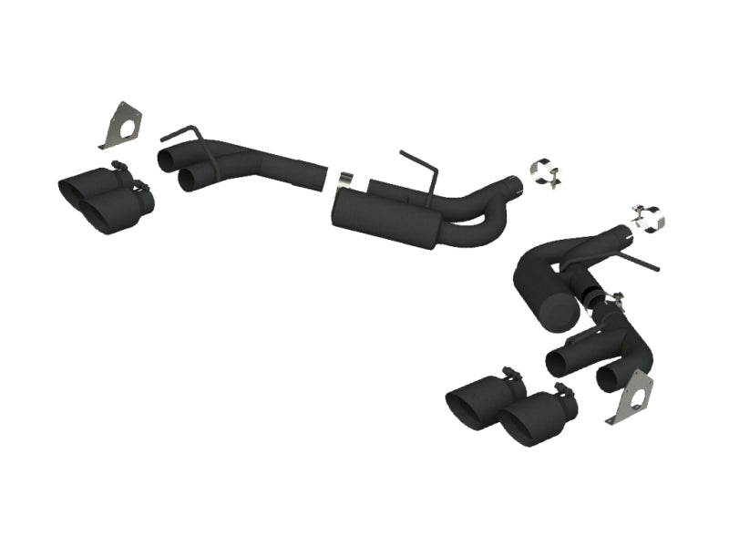 MBRP 16-19 Chevrolet Camaro V6 2.5in BLK NPP Dual Axle Back Exhaust w/ 4in Quad Dual Wall Tips