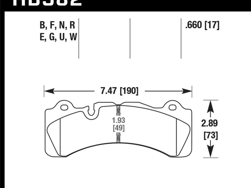 Hawk Brembo Scallped DTC-60 Race Brake Pads
