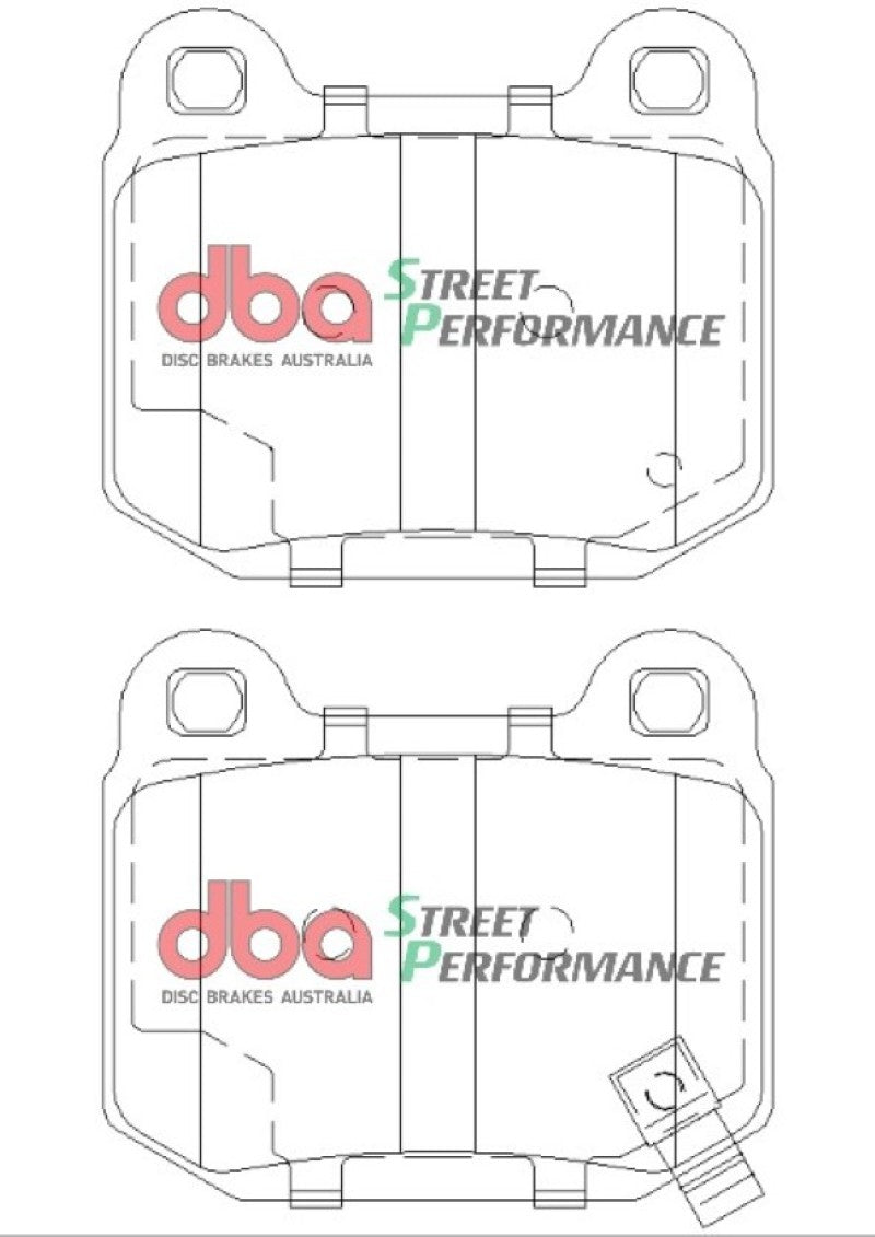 DBA 03-06 EVO / 04-09 STi / 03-07 350Z Track Edition/G35 w/ Brembo SP500 Rear Brake Pads