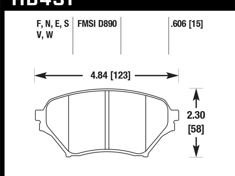 Hawk 01-05 Miata w/ Sport Suspension Blue 9012 Front Brake Pads D890