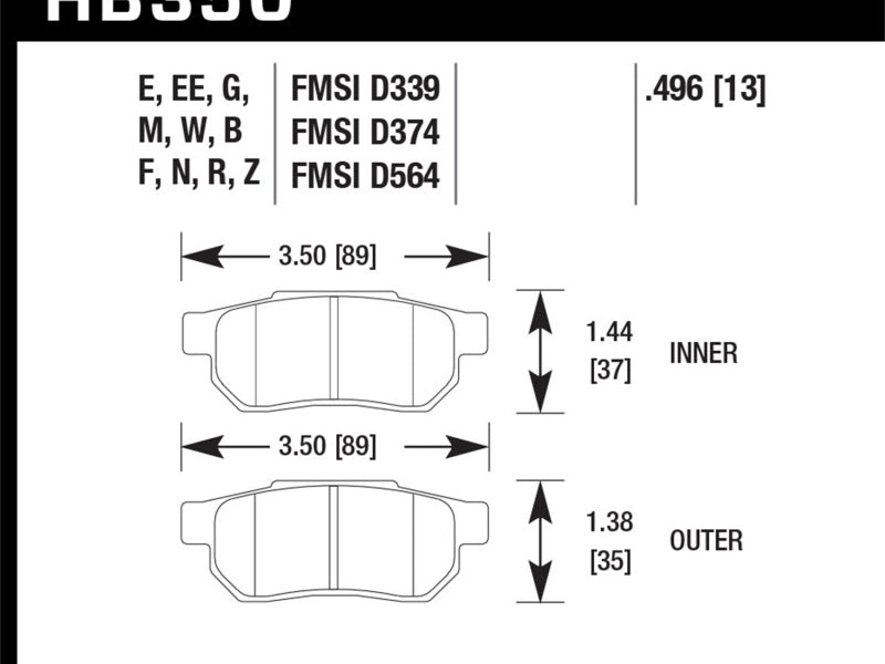 Hawk 86-01 Acura Integra LS / 99-00 Civic Coupe Si DTC-30 Race Rear Brake Pads