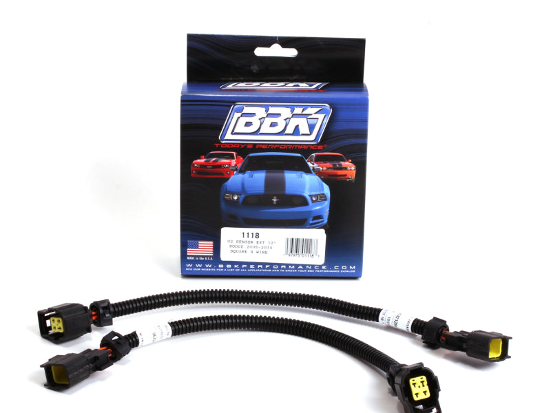 BBK 05-20 Dodge 4 Pin Square Style O2 Sensor Wire Harness Extensions 12 (pair)
