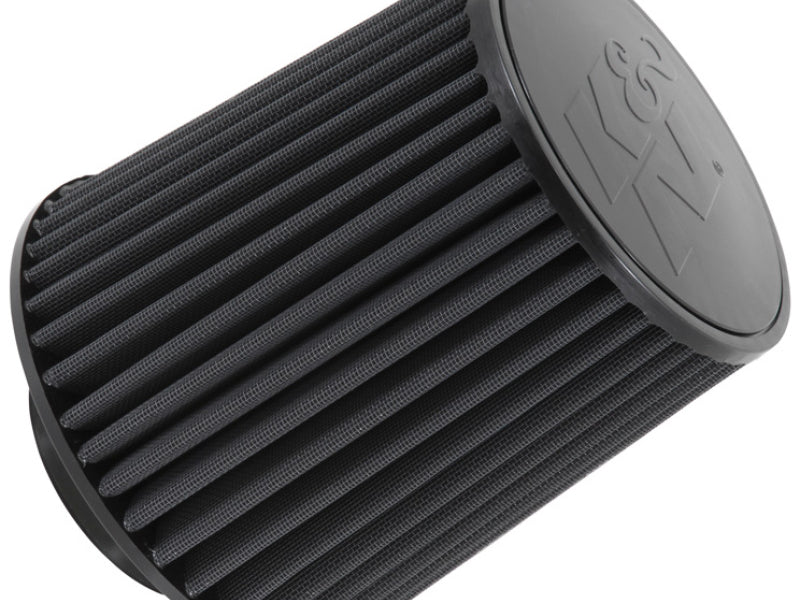 K&N Universal Rubber Filter-Round Tapered 4in Flange ID x 8in Base OD x 6.625in Top OD x 8in H