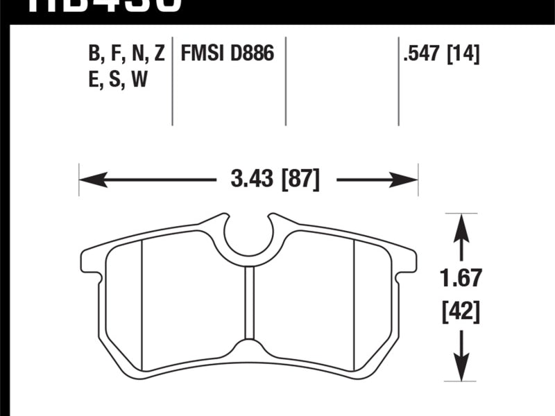 Hawk 00-07 Ford Focus DTC-30 Rear Race Brake Pads