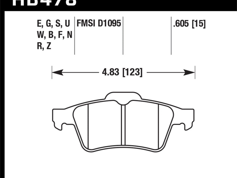 Hawk 2007-2010 Chevrolet Cobalt SS (With Brembo Brakes) HPS 5.0 Rear Brake Pads