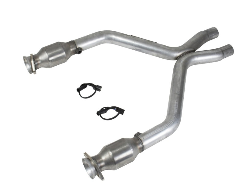 BBK 11-14 Mustang 3.7 V6 Short Mid X Pipe With Catalytic Converters 2-1/2 For BBK Long Tube Headers