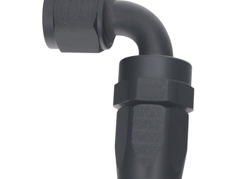 DeatschWerks 6AN Female Swivel 90-Degree Hose End CPE - Anodized Matte Black