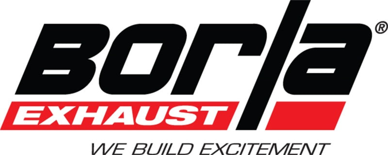 Borla 14 Sierra 1500 C/B S-Type Exhaust/2.75in Into Dual 2.25in Out 4in Split Rear Exit-Black Chrome