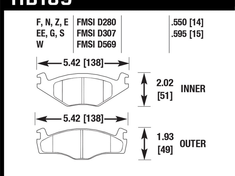 Hawk Blue 9012 Brake Pads Volkswagen