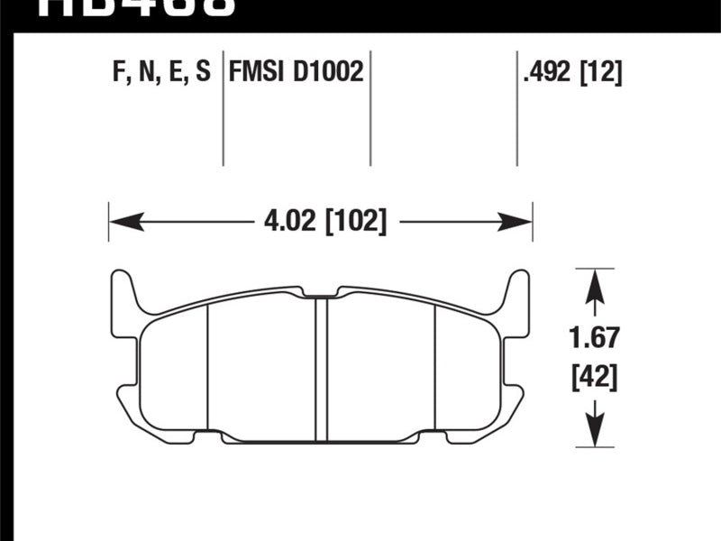 Hawk 03-05 Miata w/ Sport Suspension Blue 9012 Race Rear Brake Pads D1002