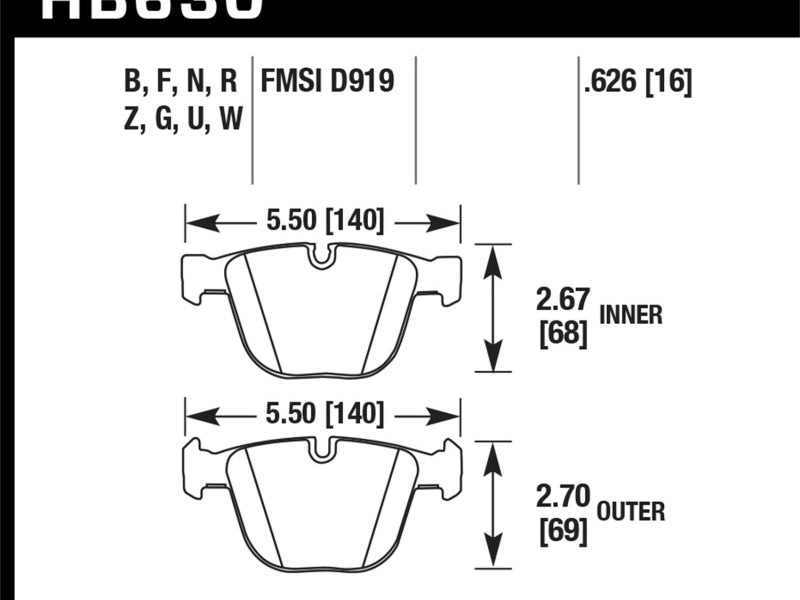 Hawk 06-10 BMW M5/M6 DTC-60 Rear Brake Pads