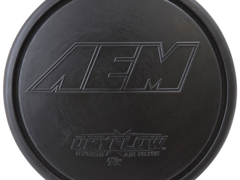 AEM Dryflow Air Filter - Round Tapered - 2.75in Flange ID x 5.5in Base OD x 4.75in Top OD x 7.5in H