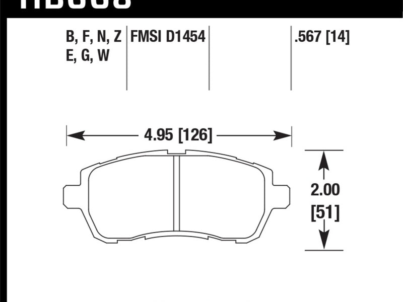 Hawk 11-12 Ford Fiesta S/SE/SEL / 11-12 Mazda 2 Sport/Touring DTC-60 Front Race Brake Pads