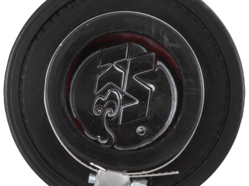 K&N 1.5in Flange ID x 3in OD x 2.5in H Chrome Finish Rubber Base Crankcase Vent Filter