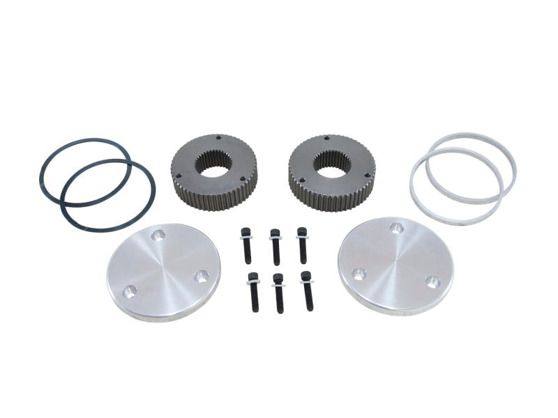 Yukon Gear Hardcore Drive Flange Kit For Dana 44 / 19 Spline Outer Stubs. Yukon Engraved Caps