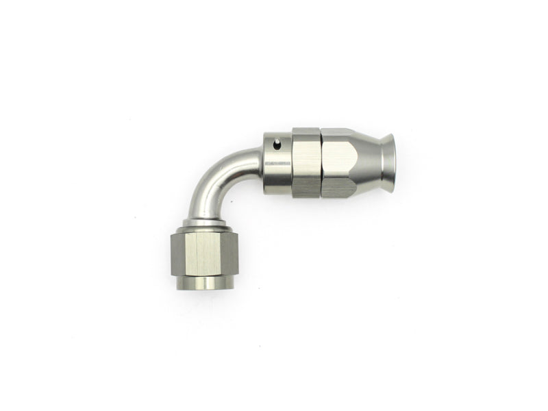 DeatschWerks 6AN Female Swivel 90-Degree Hose End PTFE (Incl. 1 Olive Insert)