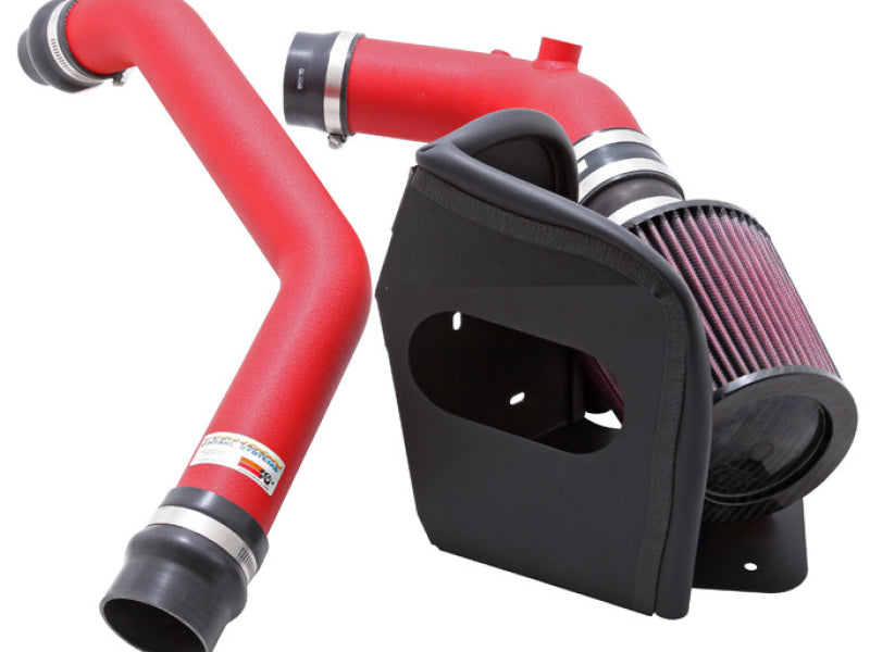 K&N 08-09 Mitsubishi Evo X Wrinkle Red Typhoon Short Ram Intake
