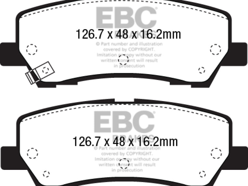 EBC 2015+ Ford Mustang 5.0L (w/Performance Package) Bluestuff Rear Brake Pads
