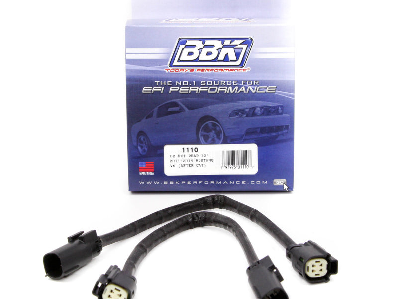 BBK 11-14 Mustang V6 GT Rear O2 Sensor Wire Harness Extensions 12 (pair)