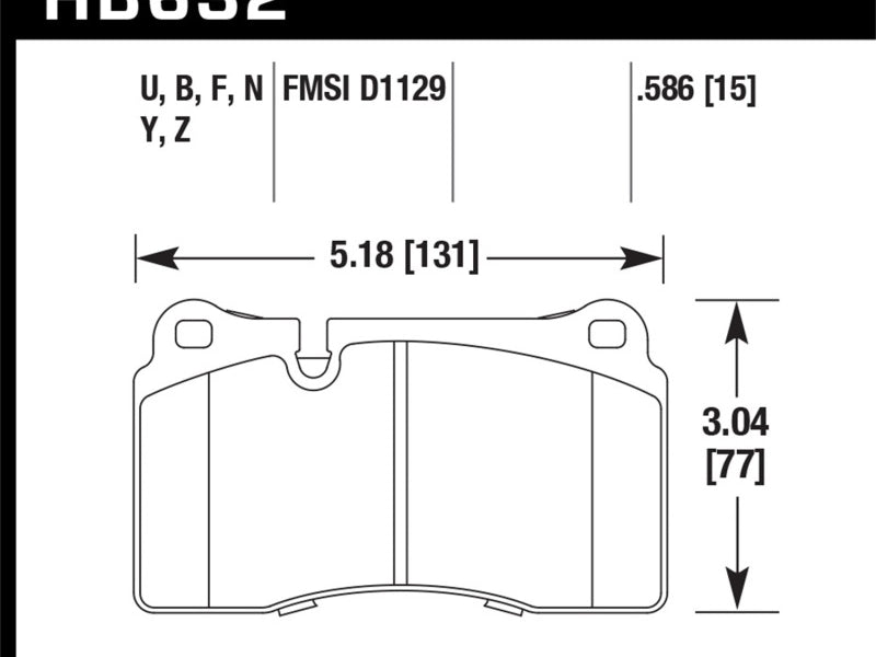 Hawk 2007-2015 Volkswagen Tourareg Base/V6/V6-Sport/TDI HPS 5.0 Performance Rear Brake Pads