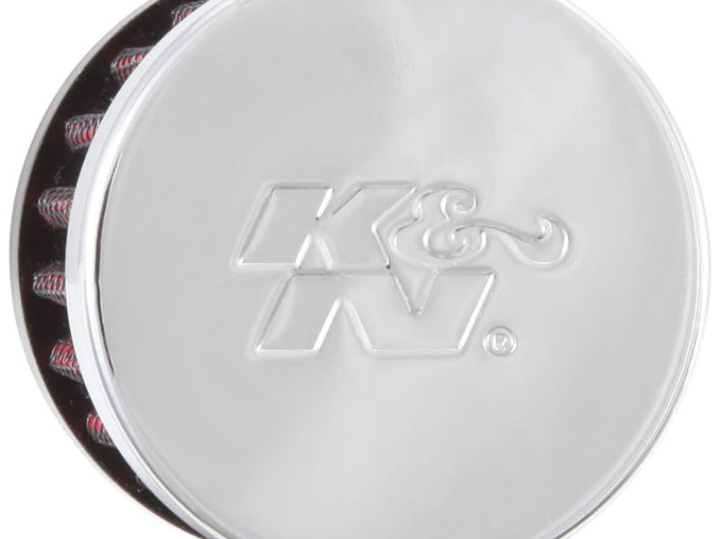K&N Clamp On Rubber Base Crankcase Vent Filter 0.5in Flange ID 2in OD 1.5in Height