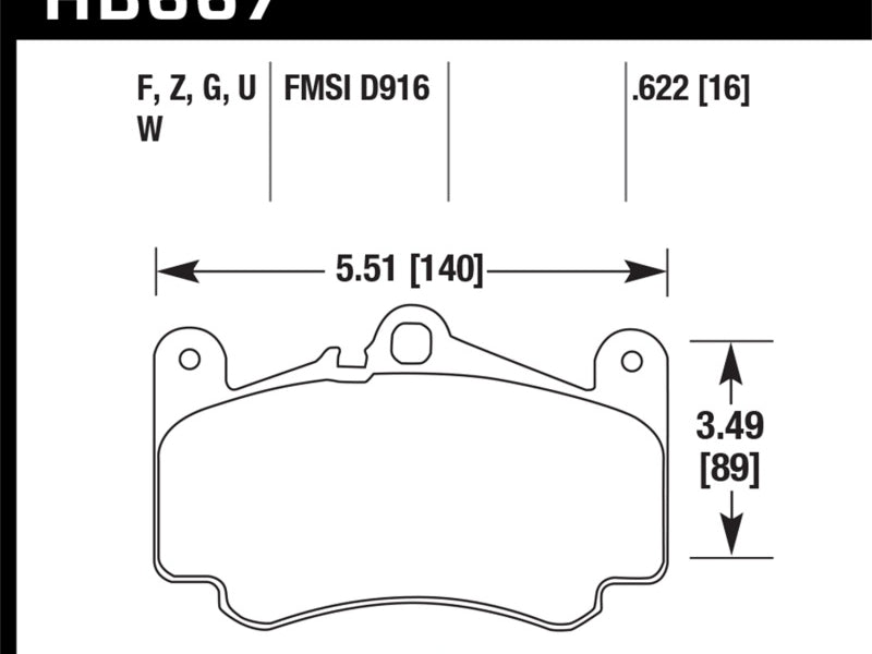 Hawk 02-05 Porsche 911 Carrera 4 Turbo Look/Carrera 4S Front DTC-60 Brake Pads