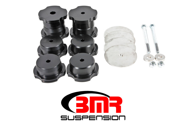 BMR 16-17 6th Gen Camaro Rear Cradle Bushing Kit (Delrin) - Black