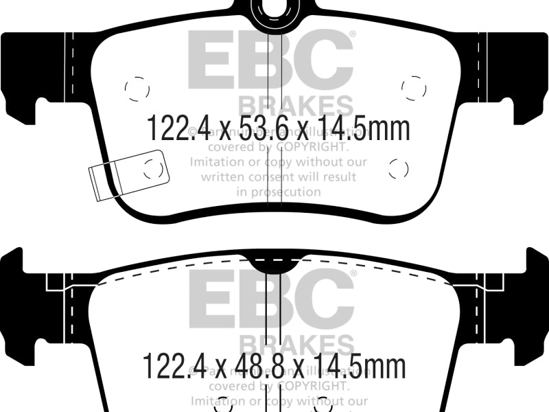 EBC 2017+ Honda Civic Type-R Redstuff Rear Brake Pads