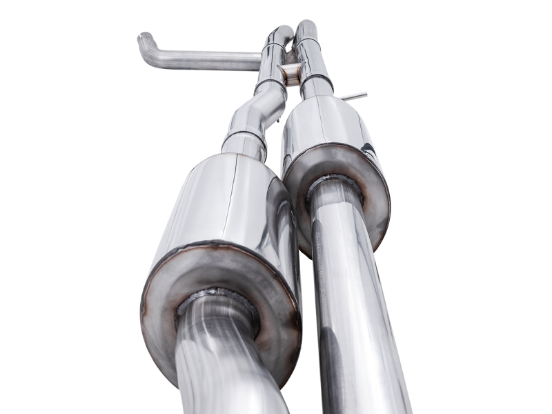 AWE Tuning 4th Gen GM 1500 6.2L 0FG Cat-Back Split Rear Exit (w/ Bumper Cutouts) - Quad Chrome Tips