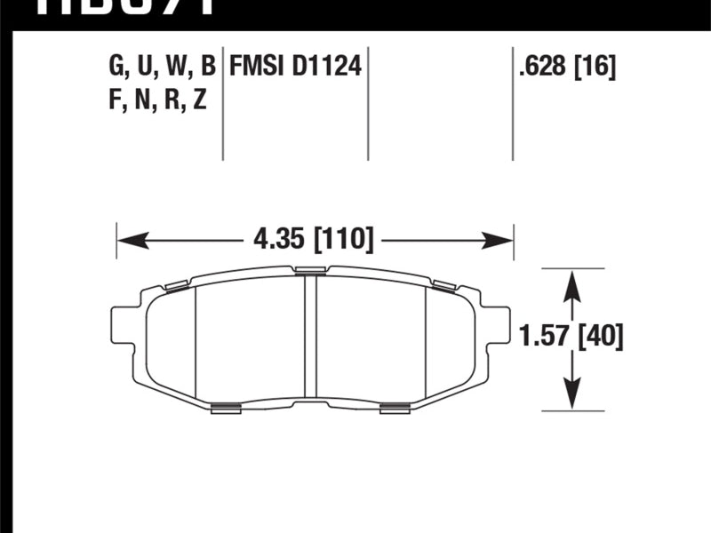 Hawk 13 Scion FR-S / 13 Subaru BRZ/10-12 Legacy 2.5 GT/3.6R DTC-30 Race Rear Brake Pads
