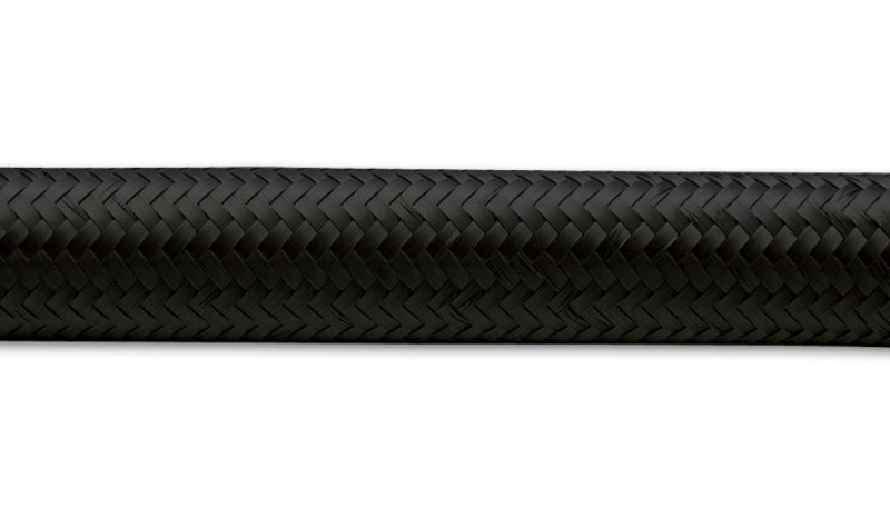 Vibrant -4 AN Black Nylon Braided Flex Hose (2 foot roll)