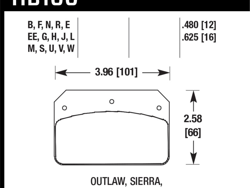 Hawk Wilwood Dynalite Caliper DTC-30 Brake Pads