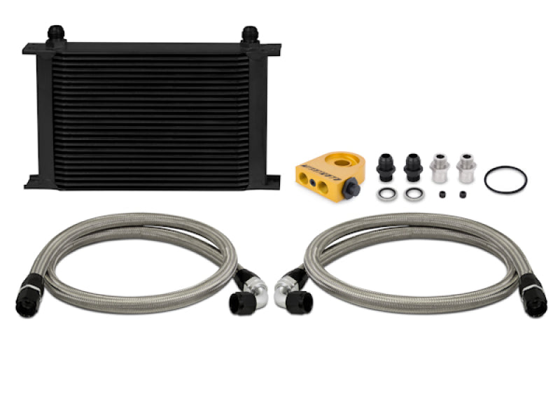 Mishimoto Universal Thermostatic 25 Row Oil Cooler Kit (Black Cooler)