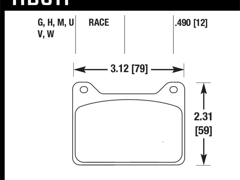 Hawk Willwood 7912 DTC-60 Race Brake Pads